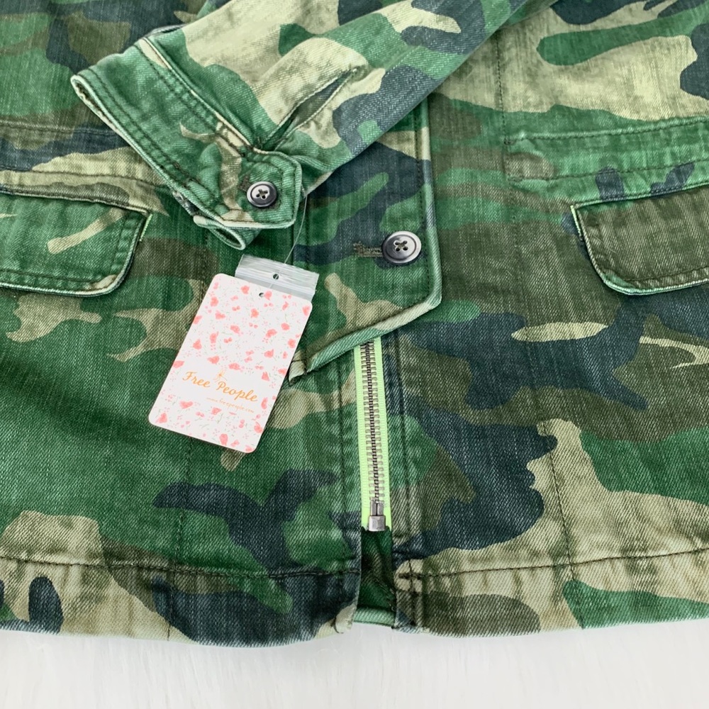NWT Free People Camo Jacket - Picture 5 of 10